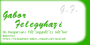 gabor felegyhazi business card